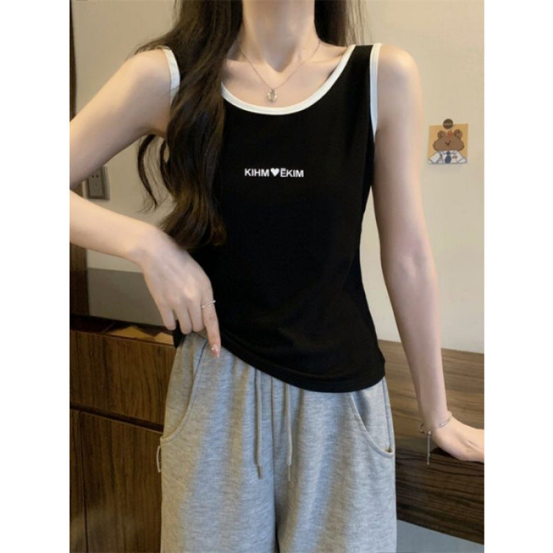 Modal Sleeveless Vest Women Casual Print Top