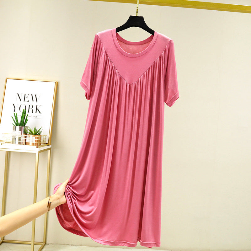 Modal Summer Nightdress Loose Fit Casual Dress for Women