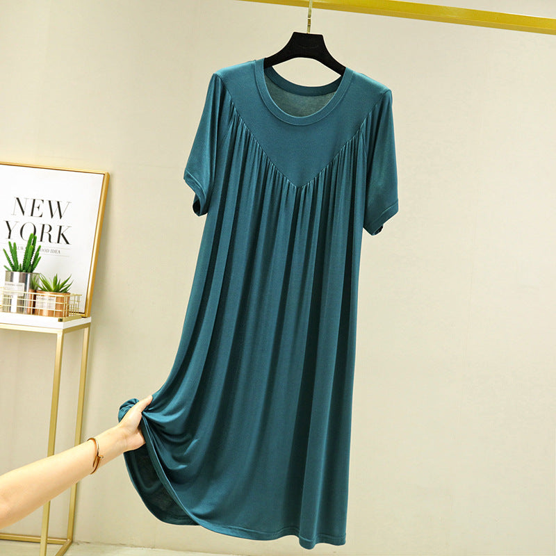 Modal Summer Nightdress Loose Fit Casual Dress for Women