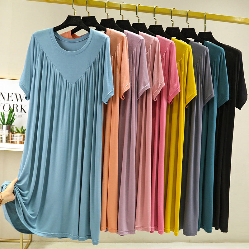 Modal Summer Nightdress Loose Fit Casual Dress for Women