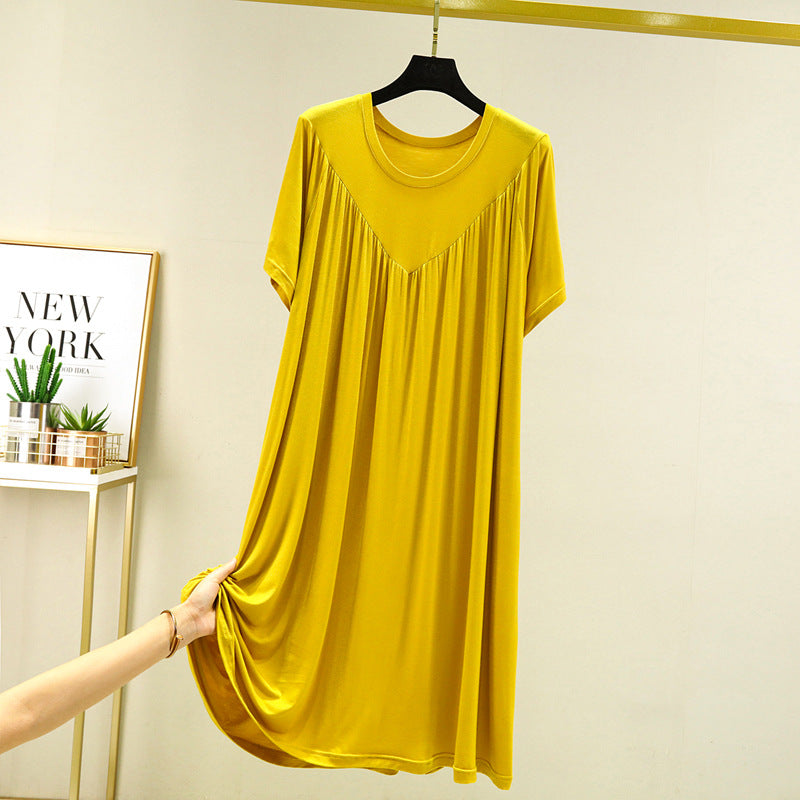Modal Summer Nightdress Loose Fit Casual Dress for Women