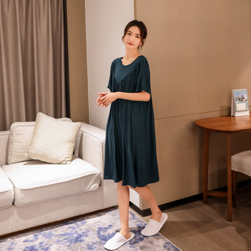 Modal Summer Nightdress Loose Fit Casual Dress for Women