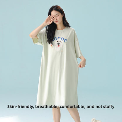 Modal Summer Nightgown Loose Home Dress
