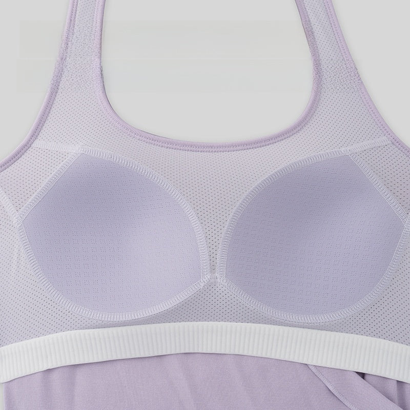 Modal Yoga Top with Chest Pads Halter Neck Sports Vest
