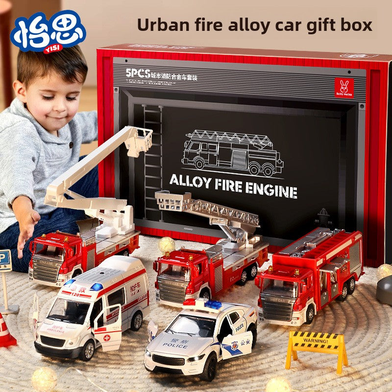 Model of children's alloy fire and urban rescue vehicle