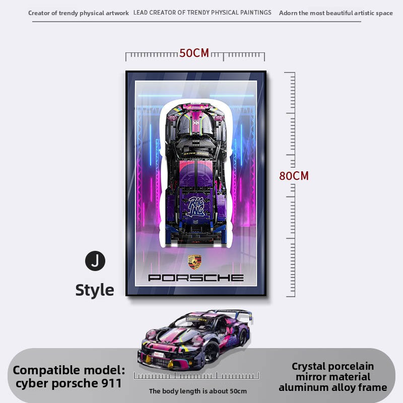 Modern 3D LED Illuminated Car Painting Frame