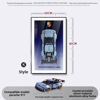 Modern 3D LED Illuminated Car Painting Frame