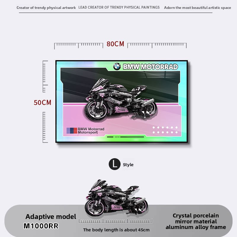 Modern 3D LED Illuminated Car Painting Frame