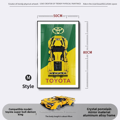 Modern 3D LED Illuminated Car Painting Frame
