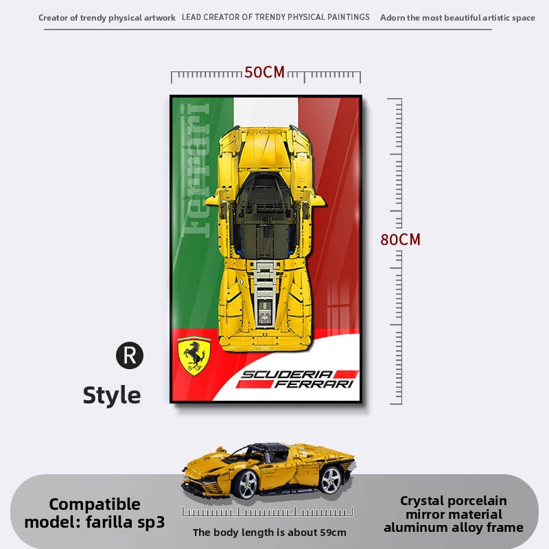 Modern 3D LED Illuminated Car Painting Frame