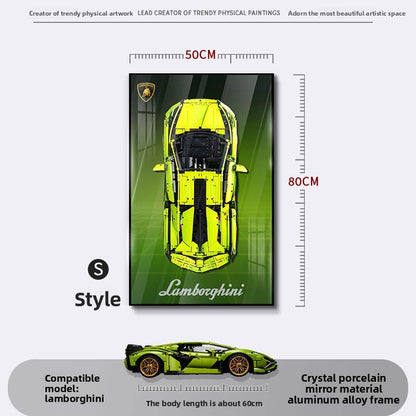 Modern 3D LED Illuminated Car Painting Frame