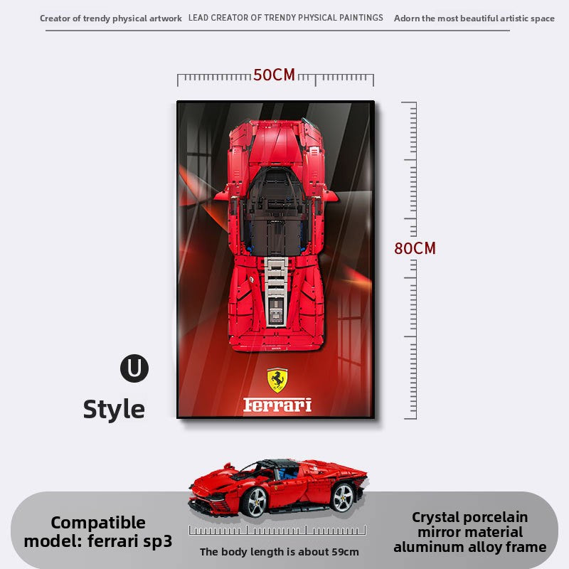 Modern 3D LED Illuminated Car Painting Frame