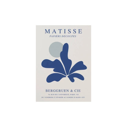 Modern Abstract Blue Floral Canvas Painting