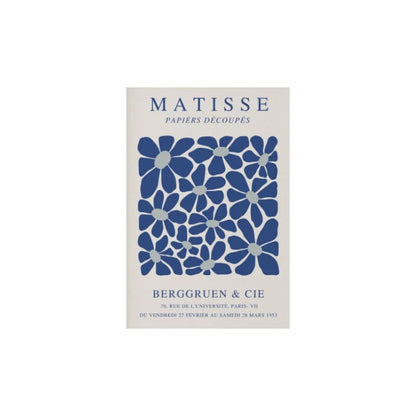 Modern Abstract Blue Floral Canvas Painting