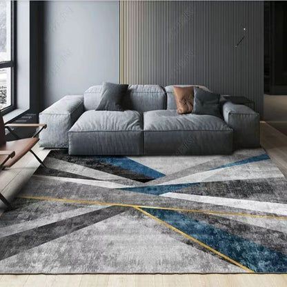 Modern Abstract Polyester Carpet for Living Room and Bedroom