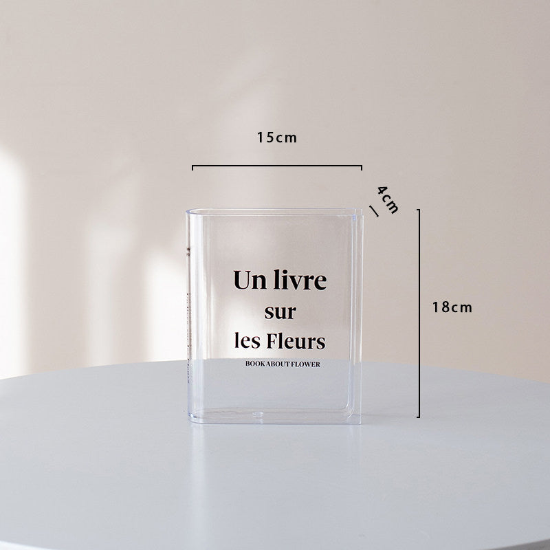 Modern Acrylic Book Shape Flower Vase