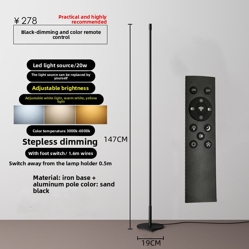 Modern Adjustable LED Floor Lamp with Remote Control