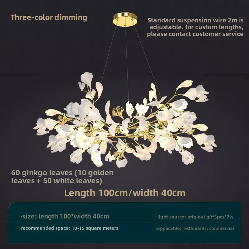 Modern Artistic Leaf Design LED Chandelier