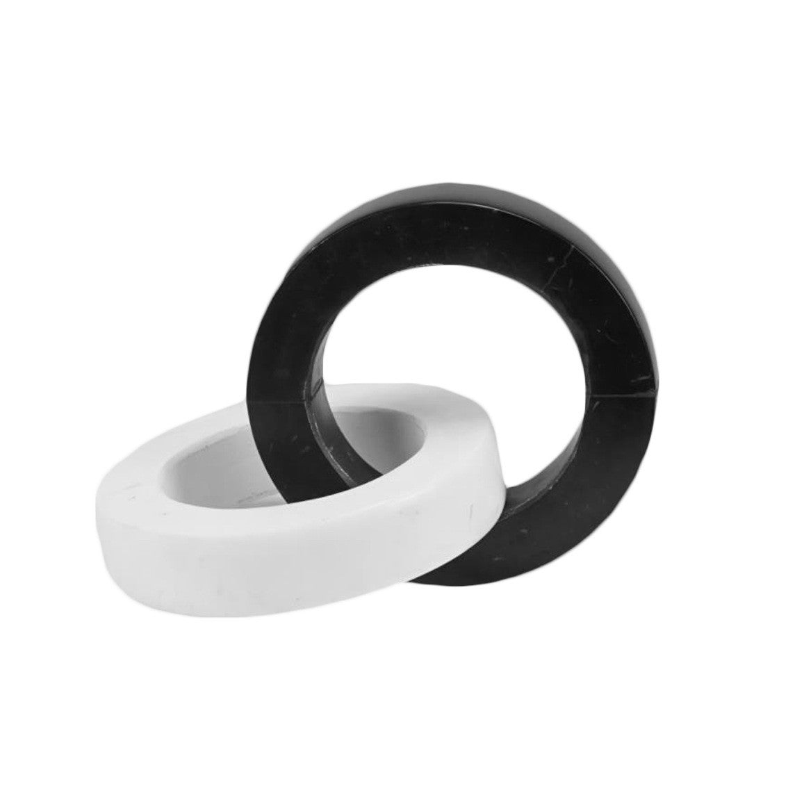 Modern Black White Marble Ring Decor