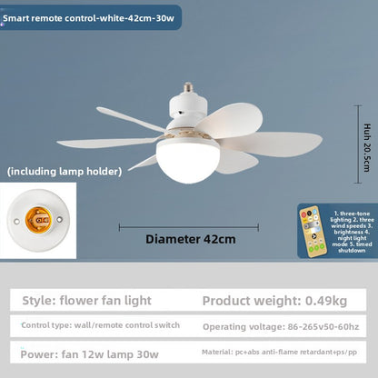 Modern Ceiling Fan with LED Light and Remote Control
