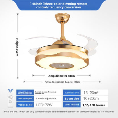 Modern Ceiling Fan with Light and Remote Control