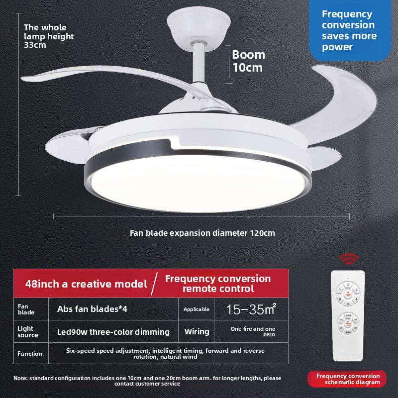 Modern Ceiling Fan with Light and Remote Control