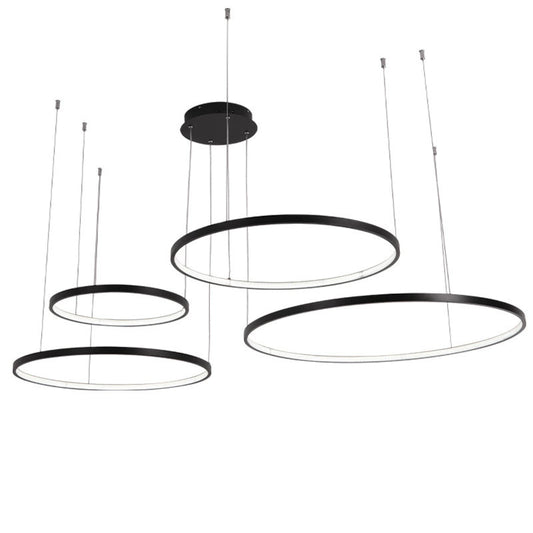 Modern Circular LED Chandelier with Smart Control
