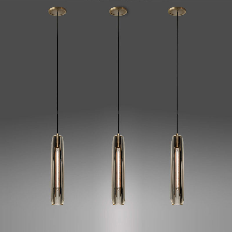 Modern Copper Crystal Chandelier
