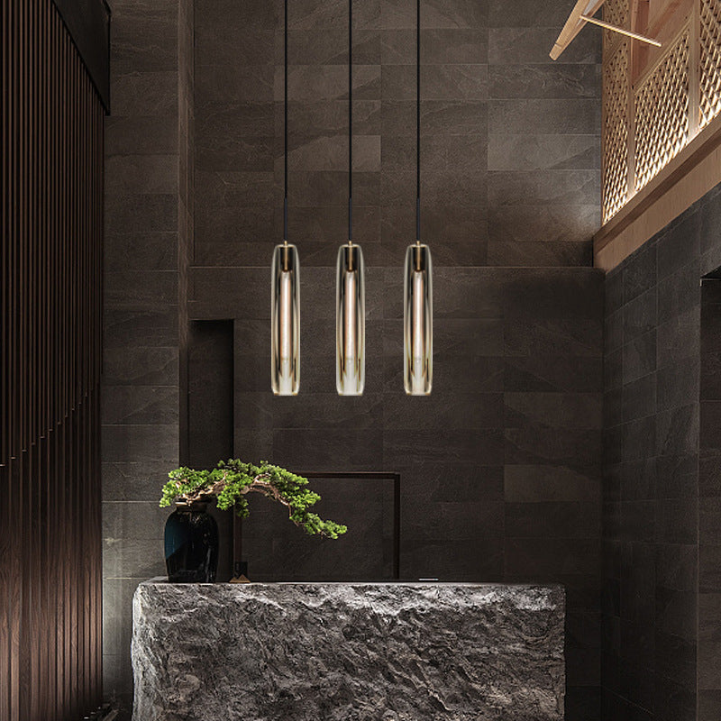 Modern Copper Crystal Chandelier