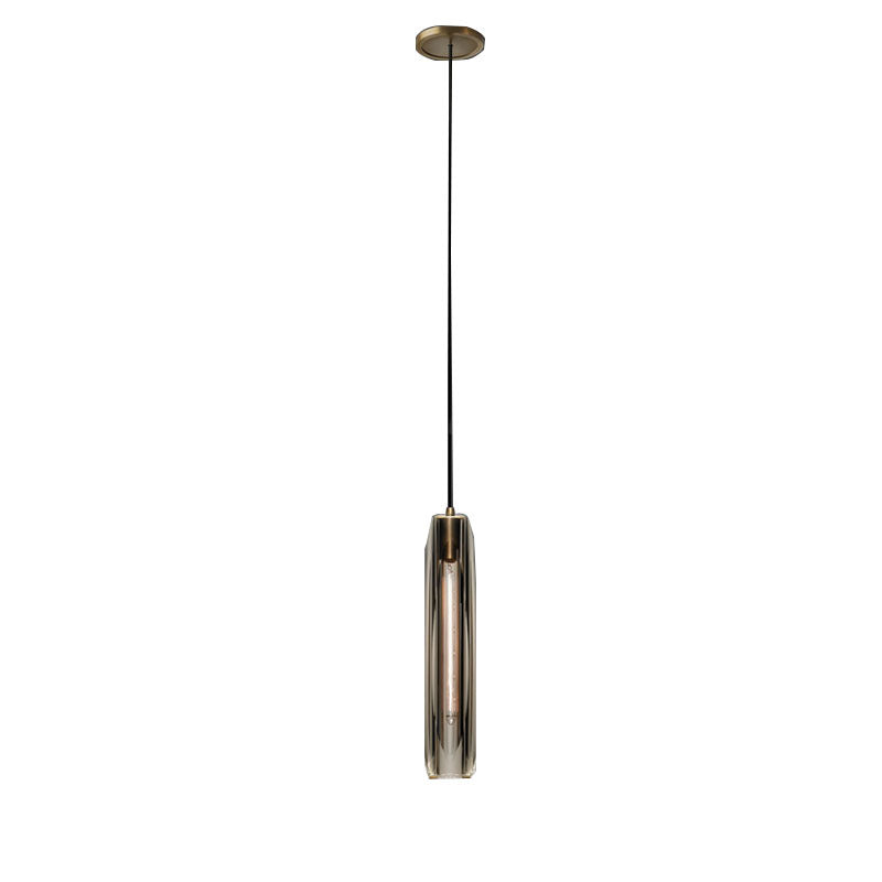 Modern Copper Crystal Chandelier