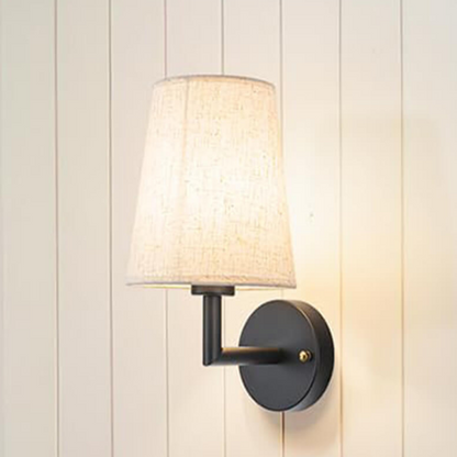 Modern Copper LED Wall Lamp with Cloth Shade