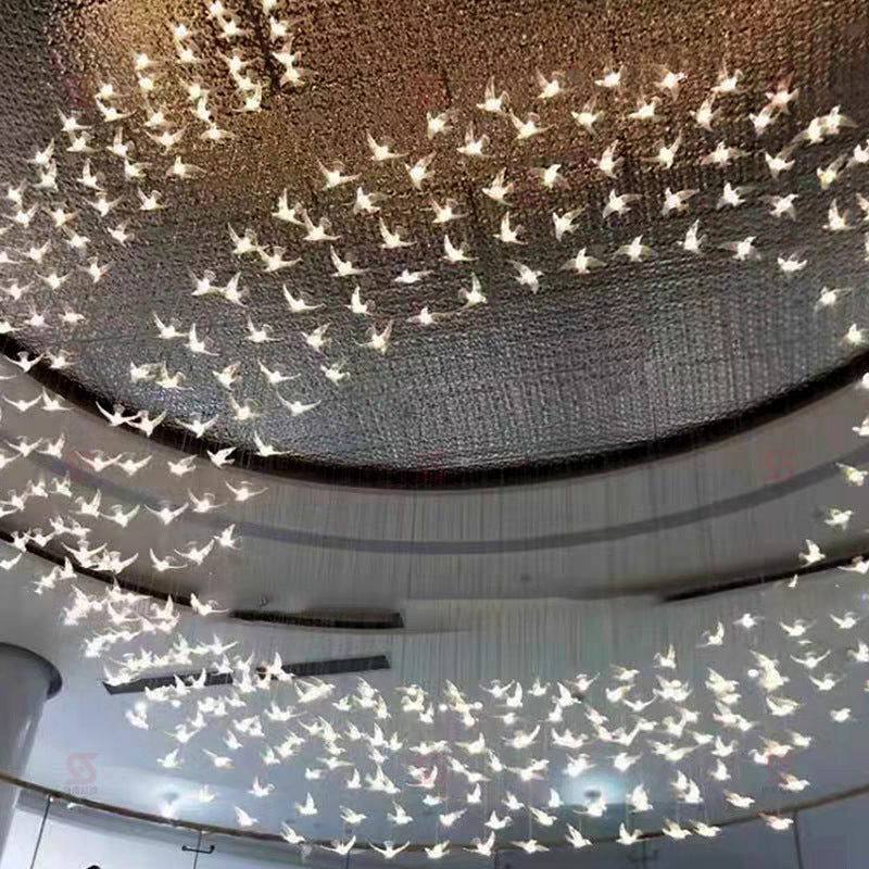 Modern Crystal Bird Chandelier