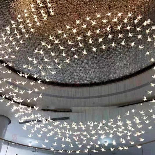 Modern Crystal Bird Chandelier