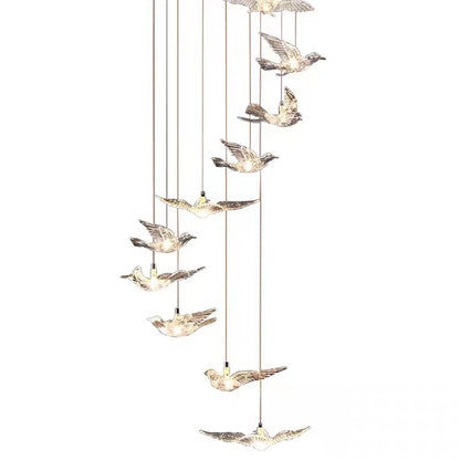 Modern Crystal Bird Chandelier