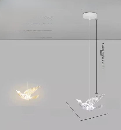 Modern Crystal Bird Chandelier
