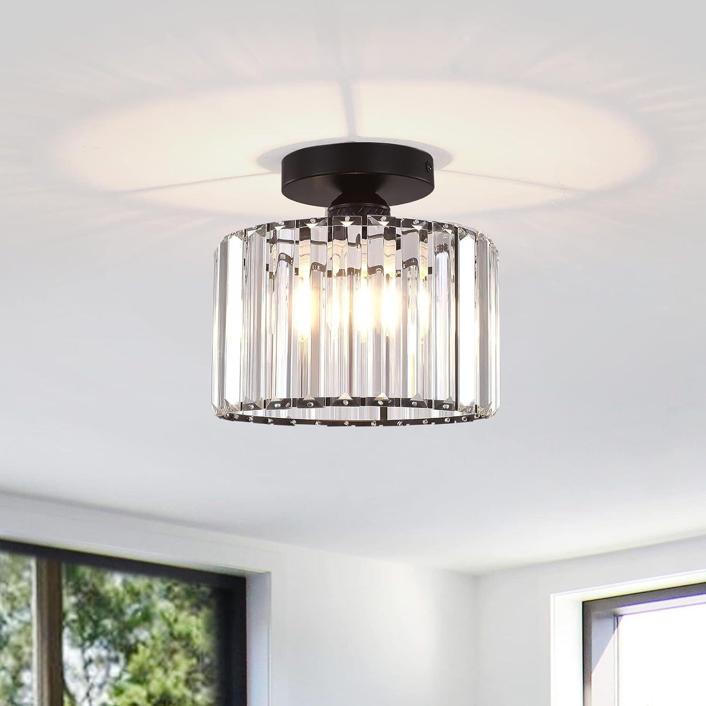 Modern Crystal Ceiling Light with LED