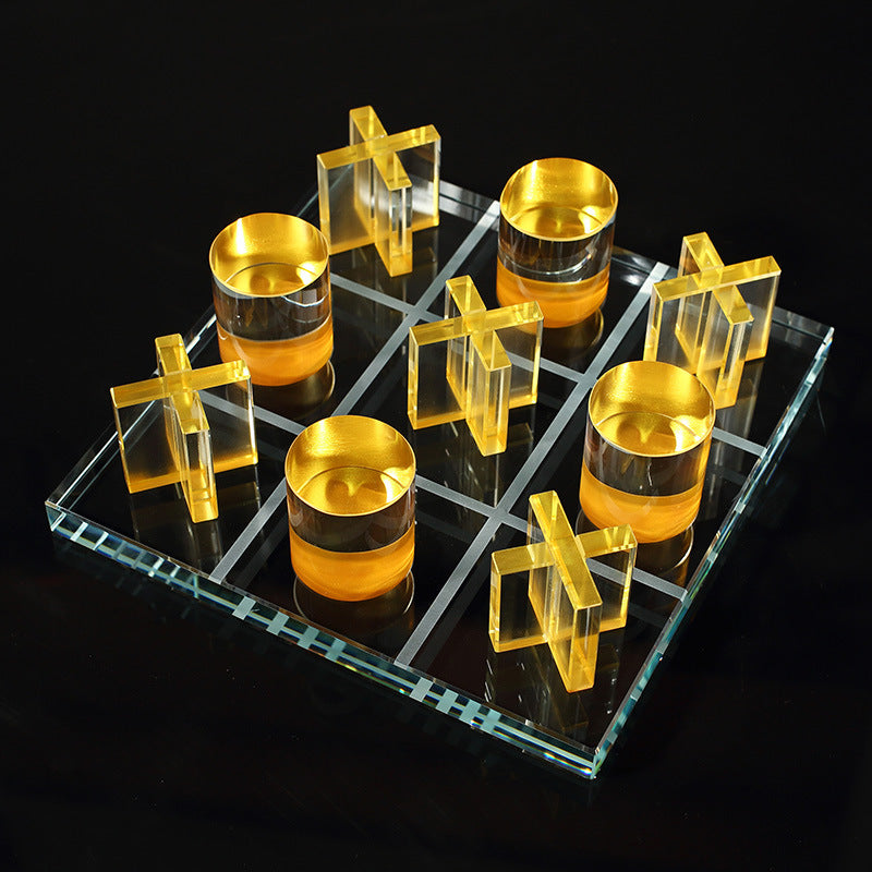 Modern Crystal Chessboard Decor