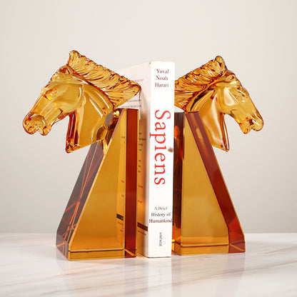 Modern Crystal Horse Head Home Decor Art Piece