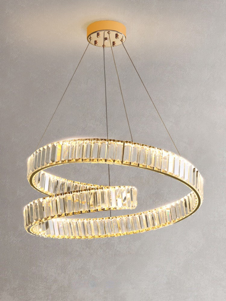 Modern Crystal LED Chandelier with Voice Control