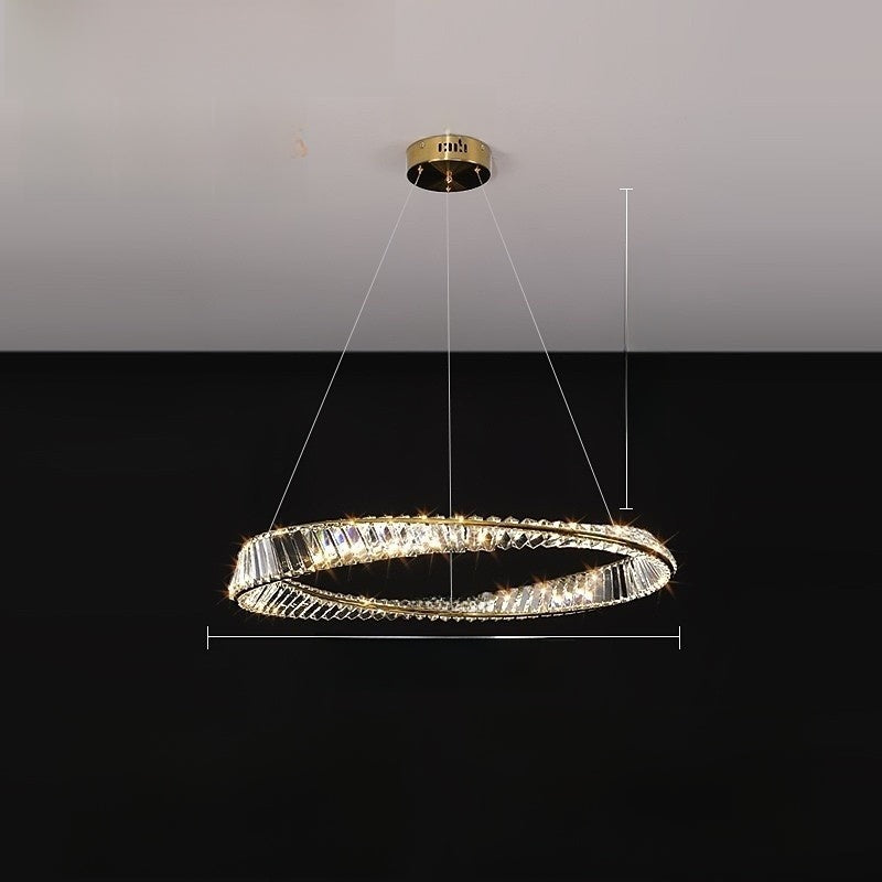Modern Crystal LED Chandelier with Voice Control