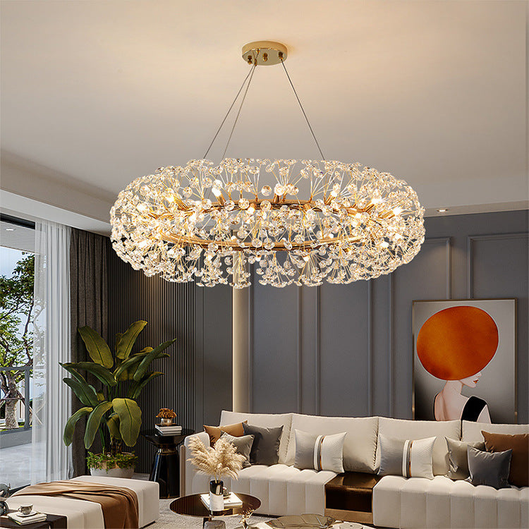 Modern Crystal Sphere Chandelier LED Hanging Lamp