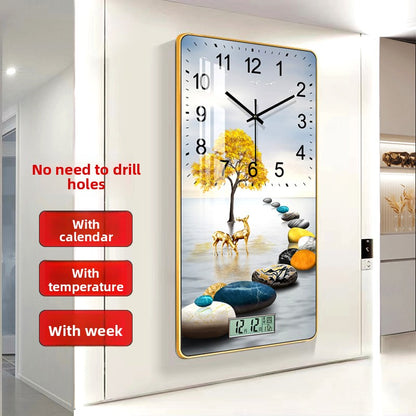 Modern Decorative Wall Clock with Calendar