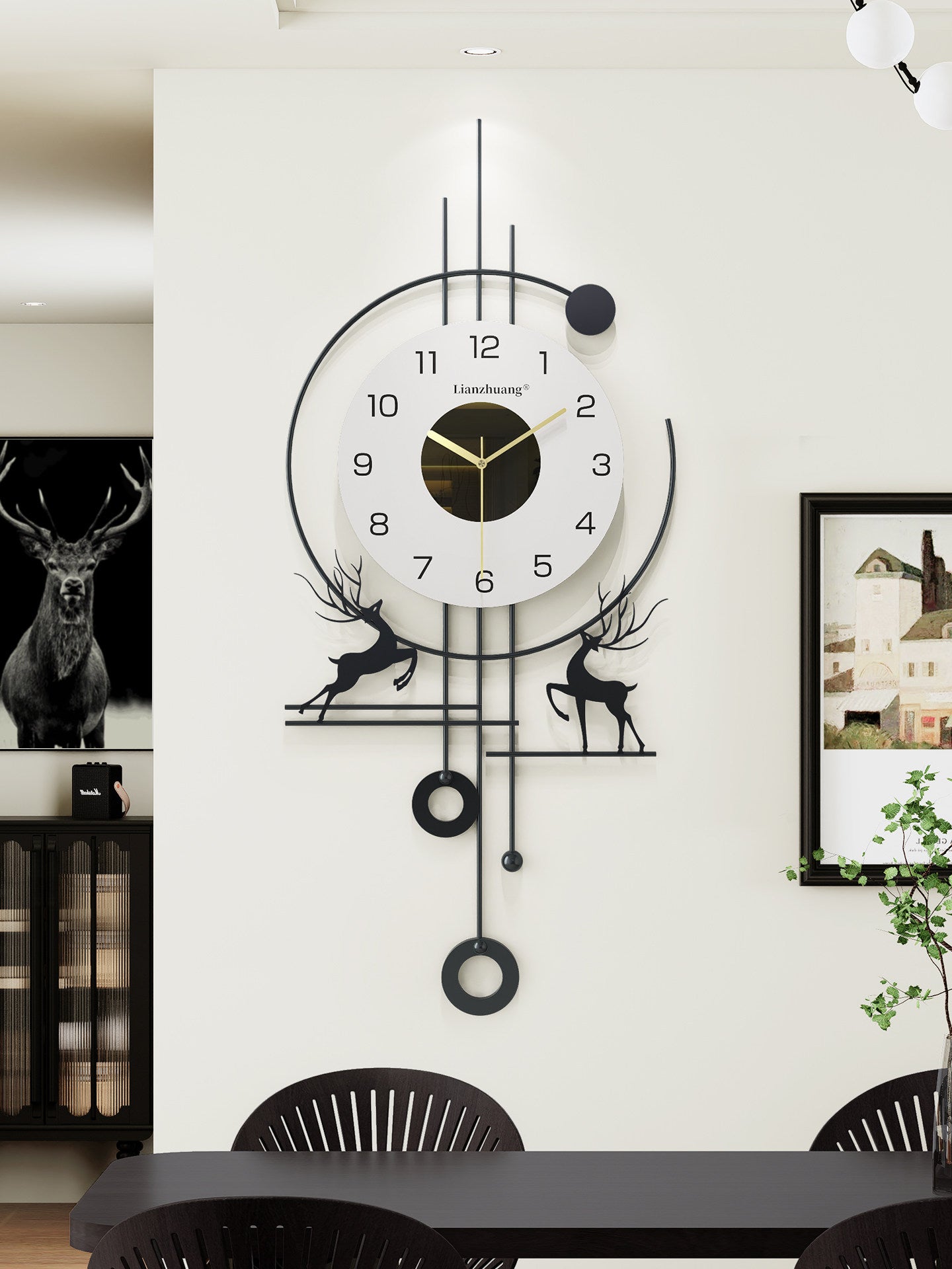 Modern Deer Wall Clock