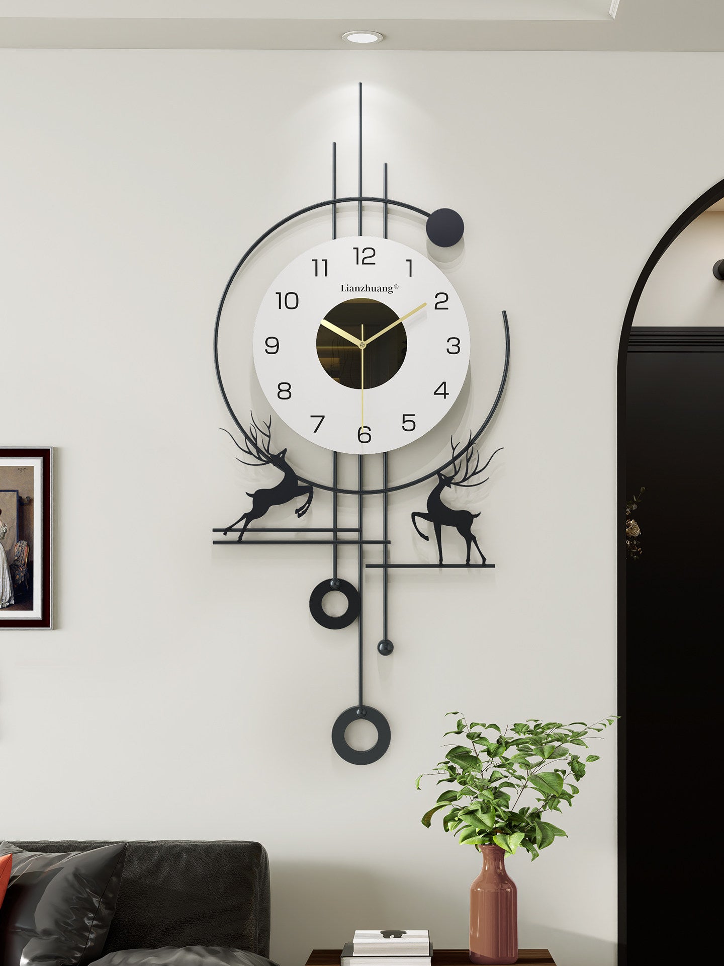 Modern Deer Wall Clock
