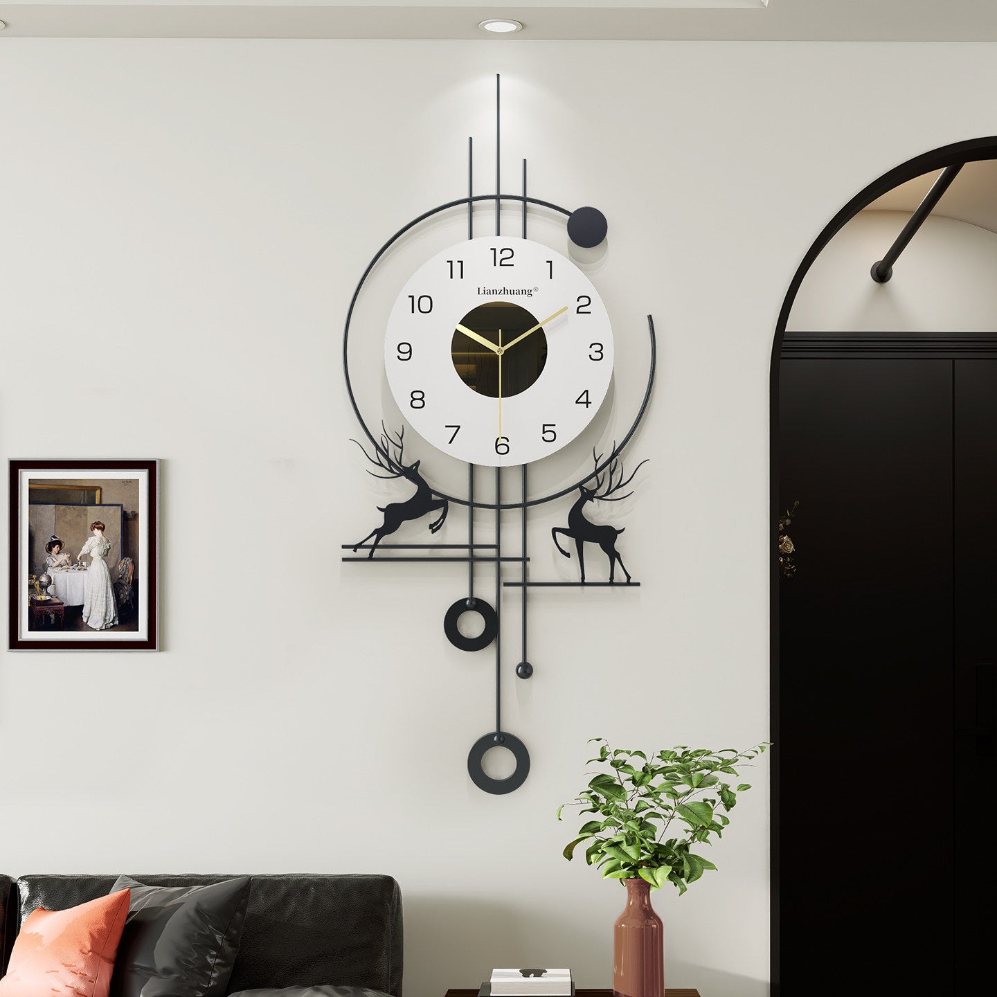 Modern Deer Wall Clock