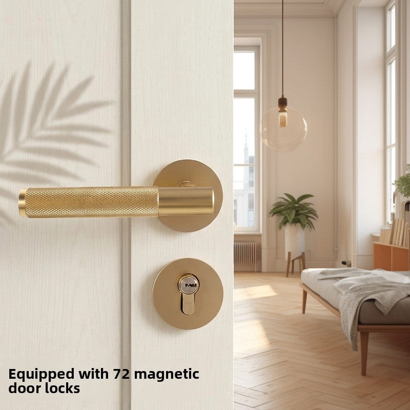 Modern Door Handle Lock Magnetic Silent Mechanism