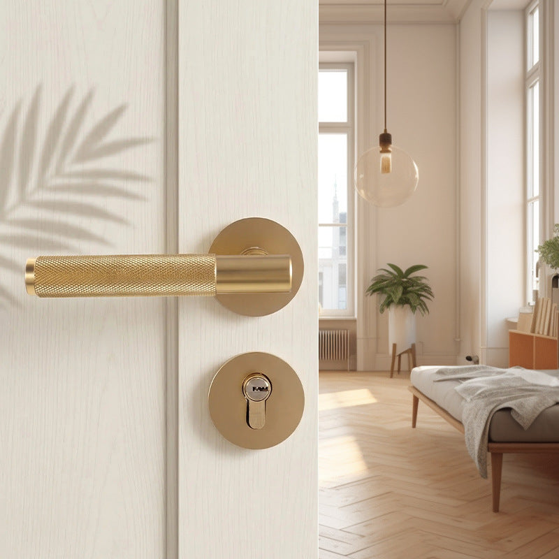 Modern Door Handle Lock Magnetic Silent Mechanism