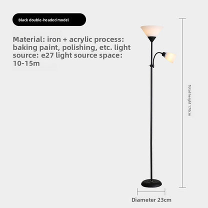 Modern Double-Headed LED Floor Lamp