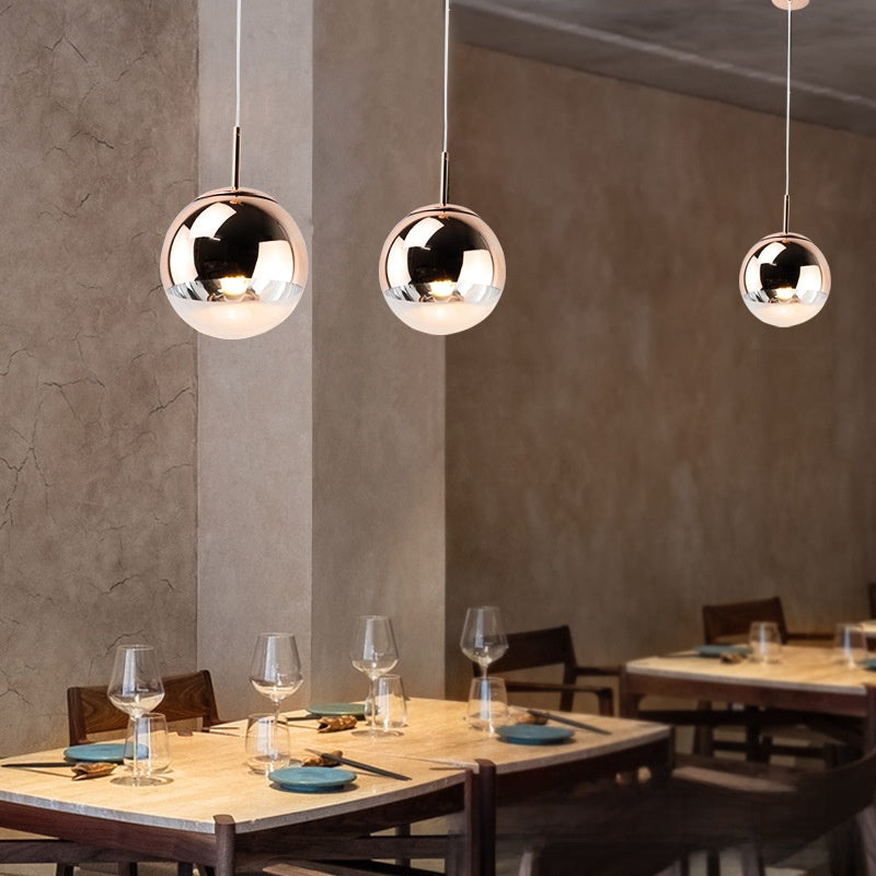 Modern Electroplated Glass Ball Chandelier