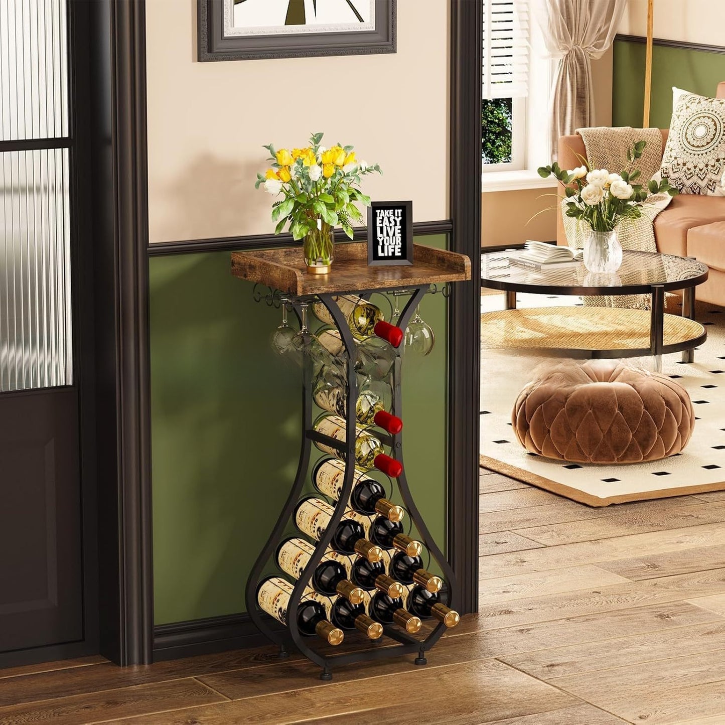 Modern Freestanding Wine Rack